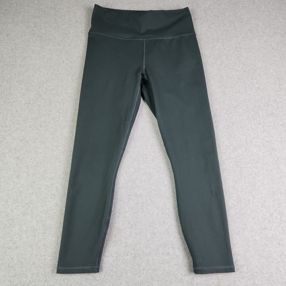 Fabletics 7/8 Crop Leggings Womens XS Green PowerHold High Waisted Compression